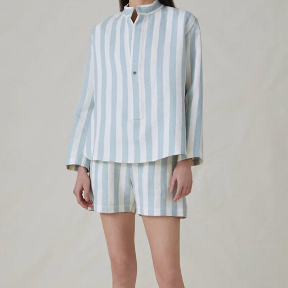 NWT Attersee Popover Shirt & Shorts | Blue Sky Stripe
